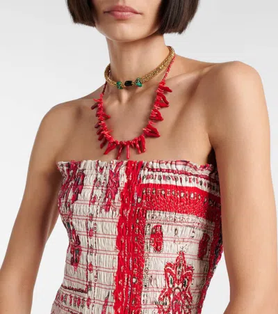 Isabel Marant Étoile Anka Paisley Print Smocked Cotton Sundress In Multi