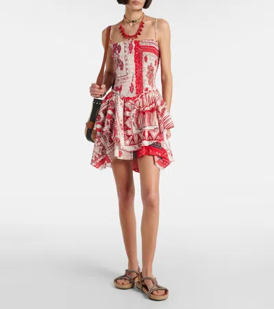 Isabel Marant Étoile Anka Paisley Print Smocked Cotton Sundress In Multi