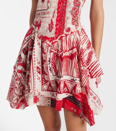 Isabel Marant Étoile Anka Paisley Print Smocked Cotton Sundress In Multi