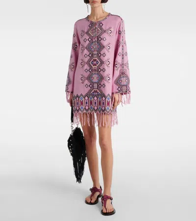 Isabel Marant Akel Embellished Suede Sandals In Raspberry