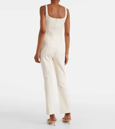 Veronica Beard Kimra Cropped Pants In Ecru