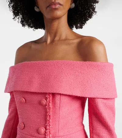 Rebecca Vallance Montana Off The Shoulder Mini Dress In Pink