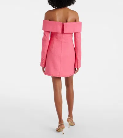 Rebecca Vallance Montana Off The Shoulder Mini Dress In Pink