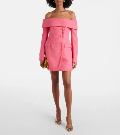 Rebecca Vallance Montana Off The Shoulder Mini Dress In Pink