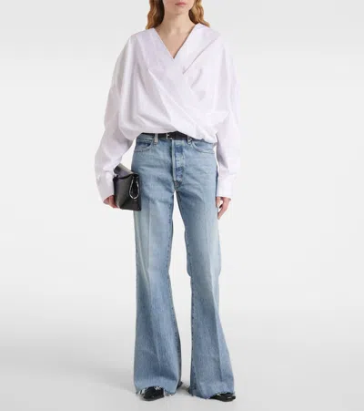 Frame The Lax High-rise Flared Jeans In Johanna Raw Fray
