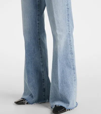 Frame The Lax High-rise Flared Jeans In Johanna Raw Fray