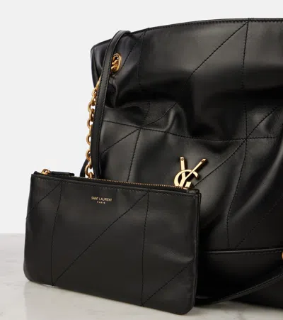 Saint Laurent Jamie Shopping In Lambskin In Noir