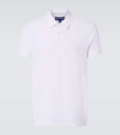 Vilebrequin Terry Cotton Pacific Polo Shirt In White