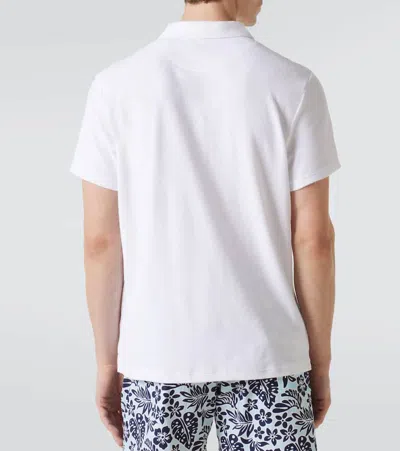 Vilebrequin Terry Cotton Pacific Polo Shirt In White
