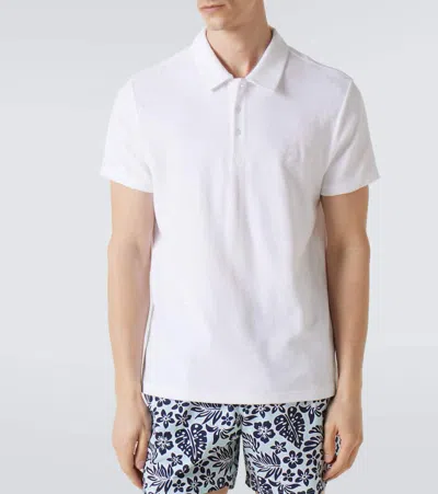 Vilebrequin Terry Cotton Pacific Polo Shirt In White