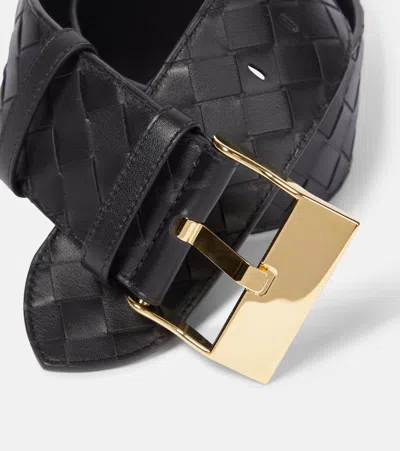 Bottega Veneta Woven Intrecciato Large Watch Belt In Gray