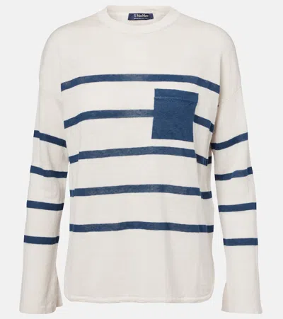 S Max Mara Ombre Linen Sweater In Multicoloured