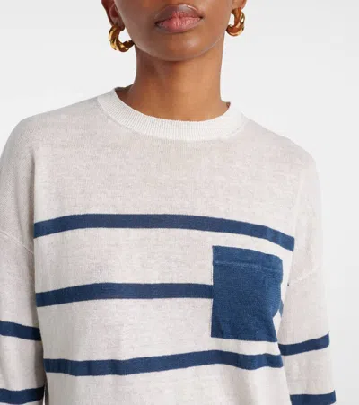 S Max Mara Ombre Linen Sweater In Multicoloured