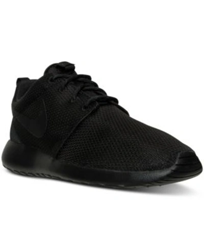 Shop Nike Women&#039;s Roshe One Print Casual Sneakers From Finish Line In Black/black-anthracite