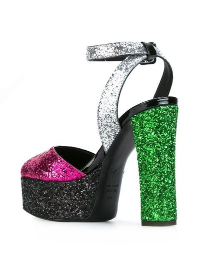 Shop Giuseppe Zanotti 'betty' Glitter Platform Sandals