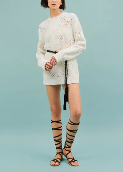 Malo Maglia Girocollo Unisex In Cashmere In White