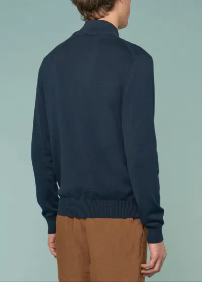 Malo Bomber In Cotone Makò In Blue