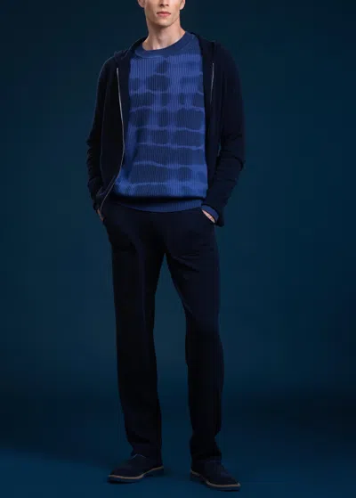 Malo Bomber In Cashmere In Blue