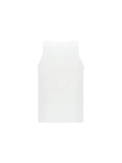 Givenchy Canotta In Cotone Stretch Bianco Donna In White