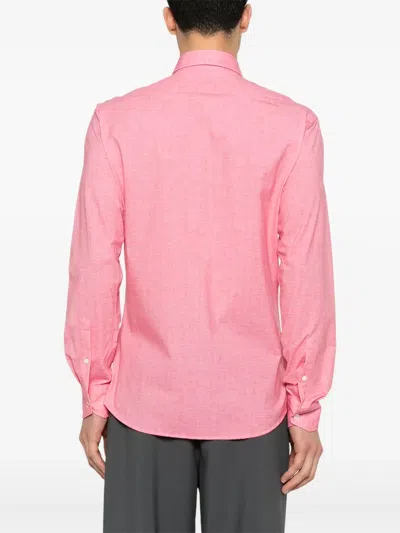 Traiano Milano Cutaway-collar Shirt In Pink