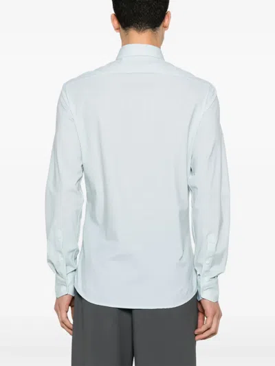 Traiano Milano Cutaway-collar Shirt In Green