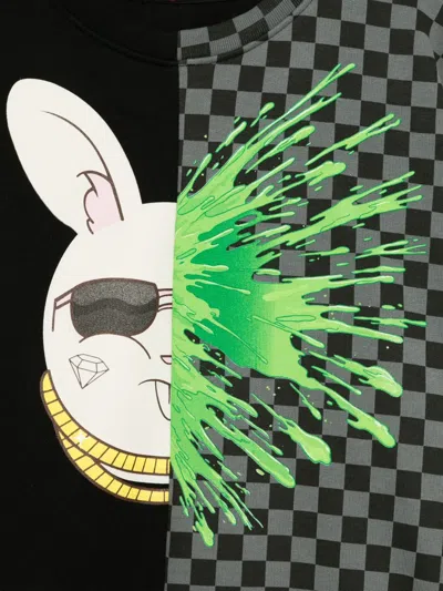 Sprayground Kid Splatter Bunny Split Sweatshirt In Black