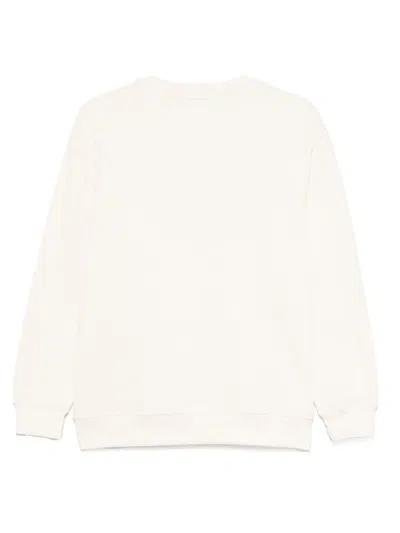 Msgm Logo-print Sweatshirt In Neutral