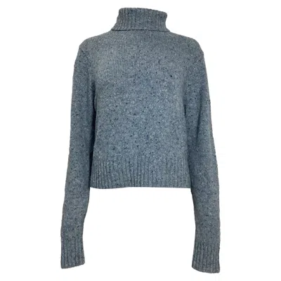 Re/done Donegal Wool-blend Turtleneck Sweater In Blue