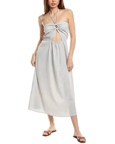 Echo Seersucker Midi Dress In Blue