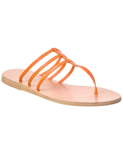 Ancient Greek Sandals Serena Leather Sandal In Orange