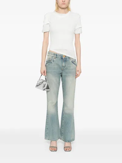 Christopher Esber Sheer Ribbed T-shirt In White