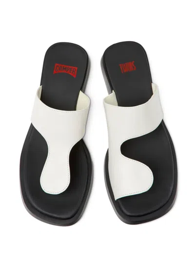 Camper Dana Thong Sandal In White, Women's At Urban Outfitters In White