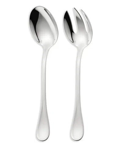 Christofle Albi Salad Serving (set Of Two) In Silver