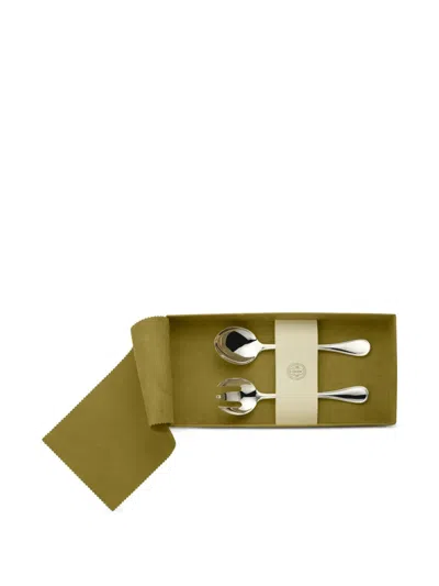 Christofle Albi Salad Serving (set Of Two) In Silver