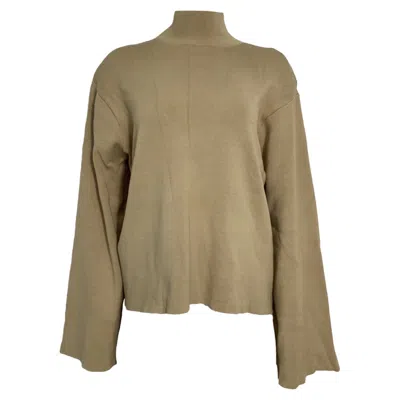 The Frankie Shop Hama Turtleneck Sweater In Brown Rayon In Brown