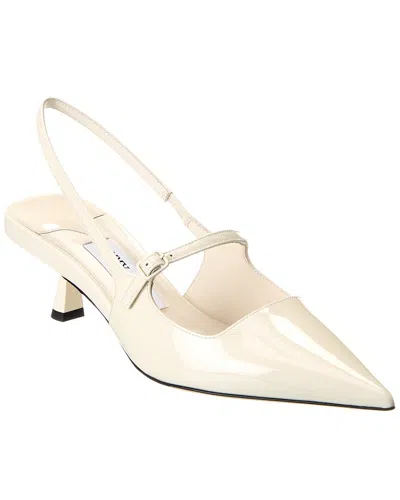 Jimmy Choo 'didi 45' White Décolleté With Low Stiletto Heel In White