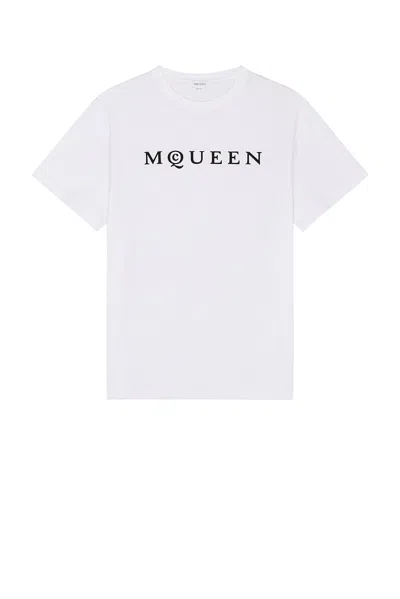 Alexander Mcqueen Logo Cotton T-shirt In White