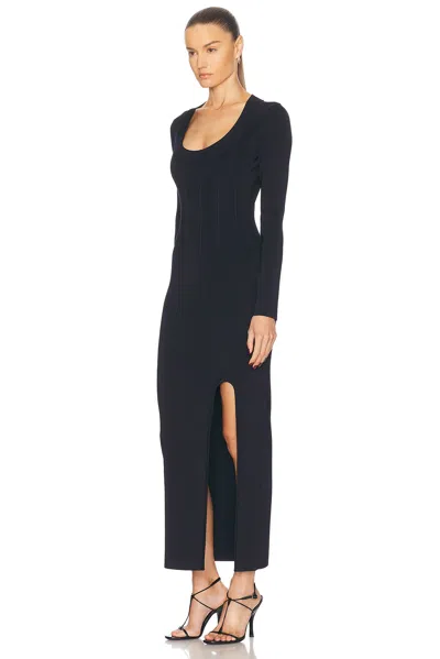 Galvan Atlanta Ballet Neck Dress In Midnight