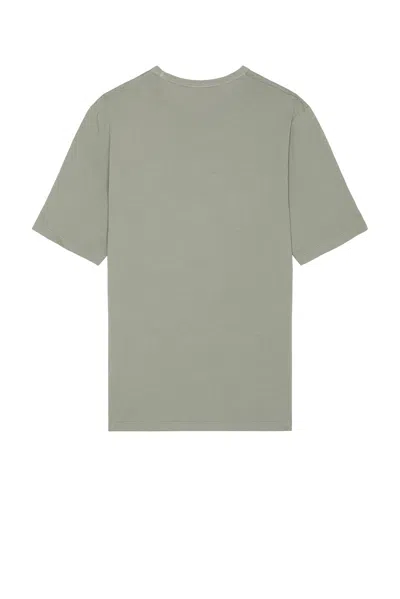 Saint Laurent Tonal Logo Embroidery Cotton T Shirt In Gray