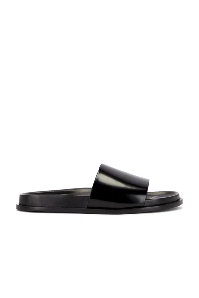 Saint Laurent Nichols Slide Sandal In Nero