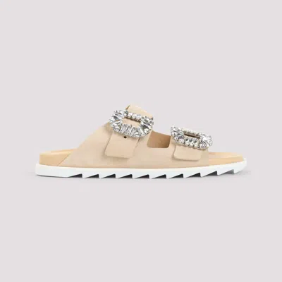 Roger Vivier Adjustable Strass Buckle Sandals