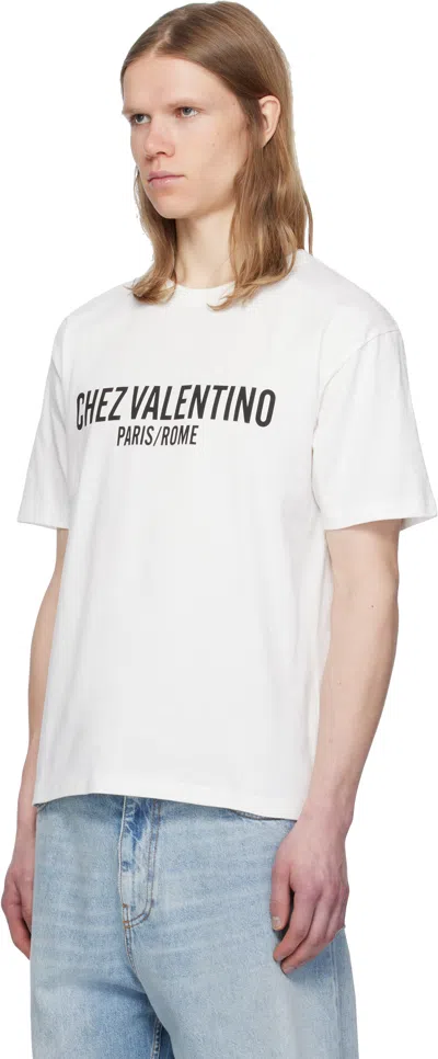 Valentino Cotton Crew-neck T-shirt In White