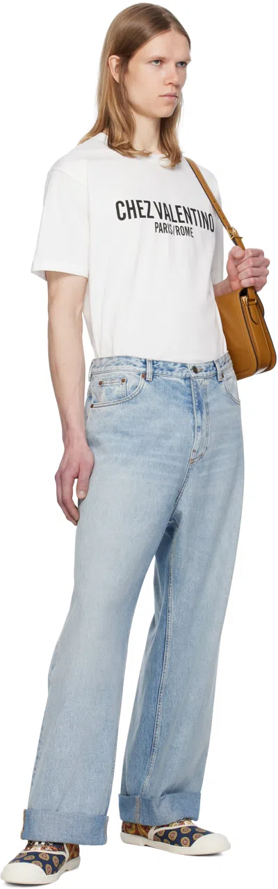 Valentino Cotton Crew-neck T-shirt In White