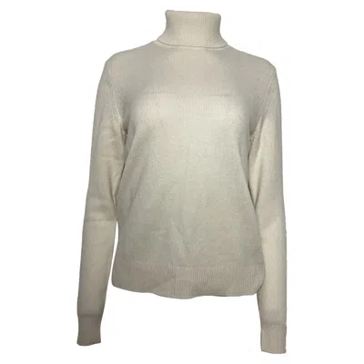 Theory Turtleneck Sweater In Ivory Cashmere In White