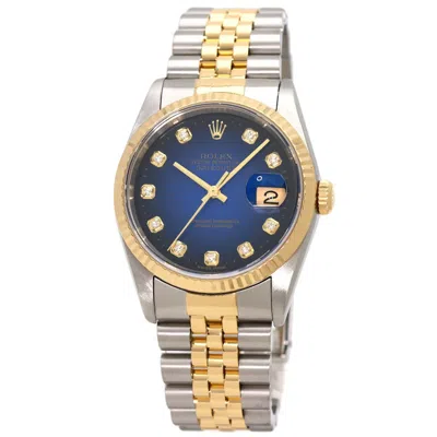Pre-owned Rolex Datejust Stainless Steel Yellow (18k) Wristwatch () In Multi