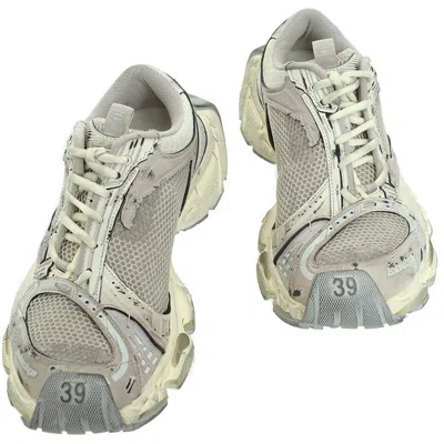 Balenciaga Multicolor Synthetic Leather And Mesh Stapler Sneakers In Gray