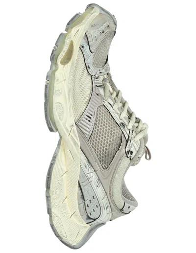 Balenciaga Multicolor Synthetic Leather And Mesh Stapler Sneakers In Gray