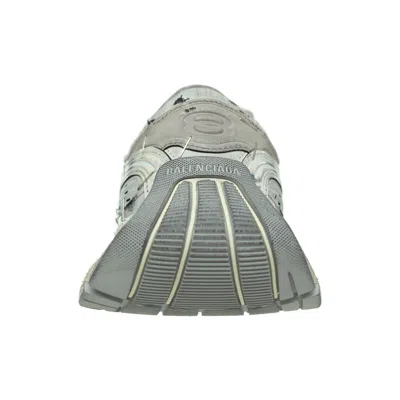 Balenciaga Multicolor Synthetic Leather And Mesh Stapler Sneakers In Gray