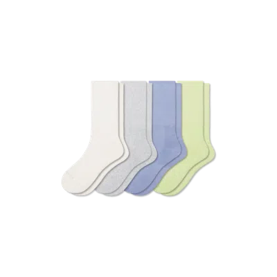 Bombas Ultra Stretch Calf Sock 4-pack In Soft Lime Mix
