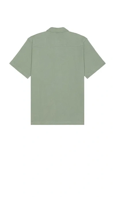 Onia Macro Waffle Vacation Shirt Sage In Green
